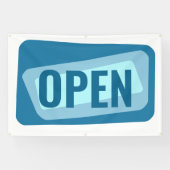 Graphic Blue OPEN Banner (Horizontal)