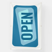 Graphic Blue OPEN Banner (Vertikal)