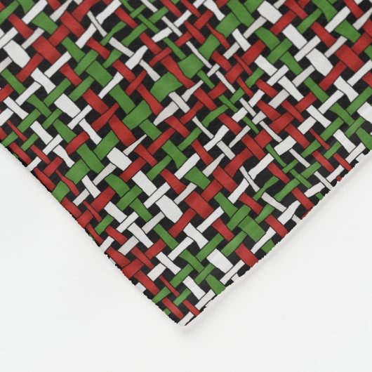 Graphic Burlap Woven Strings Christmas Fleecedecke (Ecke)