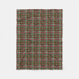 Graphic Burlap Woven Strings Christmas Fleecedecke