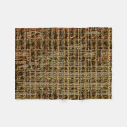 Graphic Burlap Woven Strings Gray Fleecedecke (Vorderseite (Horizontal))