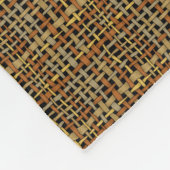 Graphic Burlap Woven Strings Gray Fleecedecke (Ecke)