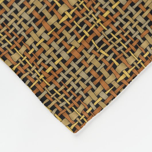 Graphic Burlap Woven Strings Gray Fleecedecke (Ecke)