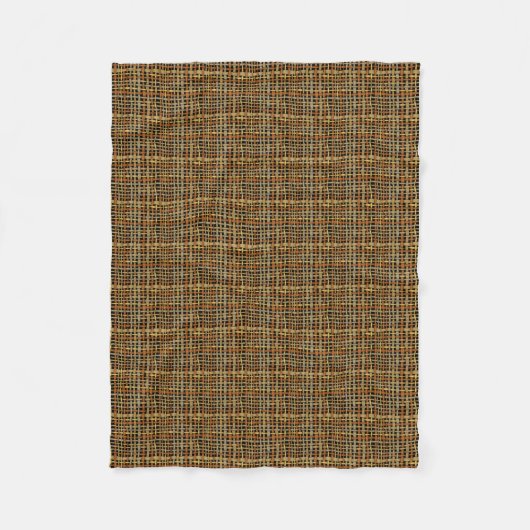 Graphic Burlap Woven Strings Gray Fleecedecke (Vorderseite)