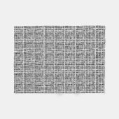 Graphic Burlap Woven Strings Monocolor White Fleecedecke (Vorderseite (Horizontal))