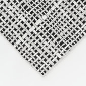 Graphic Burlap Woven Strings Monocolor White Fleecedecke (Ecke)