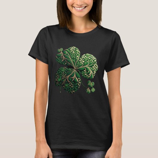 Graphic C Leaf Lucky St Patrick s Celebration Wear T-Shirt (Vorderseite)