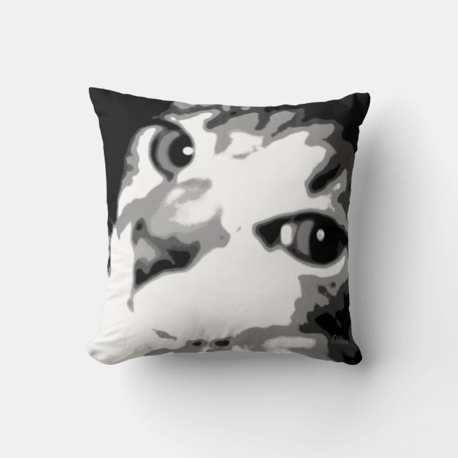 Graphic Cat Throw Kissen (Vorderseite)