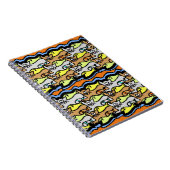 Graphic Cats and Fish Cartoon Spiral Notebook Notizblock (Rechte Seite)