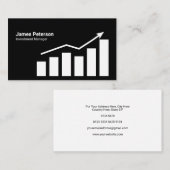 Graphic Chart | Erhöhung | Schwarz Visitenkarte (Vorne/Hinten)
