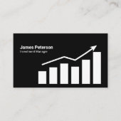 Graphic Chart | Erhöhung | Schwarz Visitenkarte (Vorderseite)