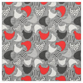 Graphic Chickens Fun auf Beton Stoff (Muster)