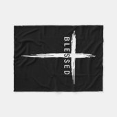 Graphic Christian Cross Jesus Christ Men Women Ble Fleecedecke (Vorderseite (Horizontal))