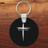 Graphic Christian Cross Jesus Christ Men Women Ble Schlüsselanhänger (Vorderseite)