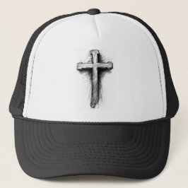 Graphic Christian Cross Trucker Hat Truckerkappe