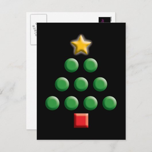 Graphic Christmas Tree Feiertagspostkarte (Vorne/Hinten)