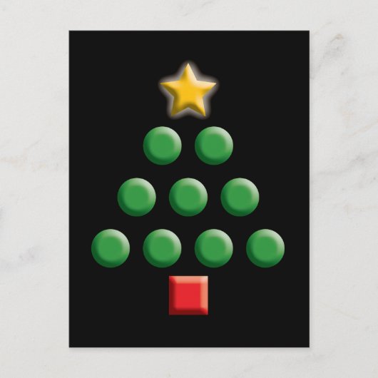 Graphic Christmas Tree Feiertagspostkarte (Vorderseite)