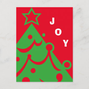 Graphic Christmas Tree Joy Feiertagspostkarte