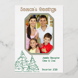 Graphic Christmas Tree Minimal Folien Feiertagskarte