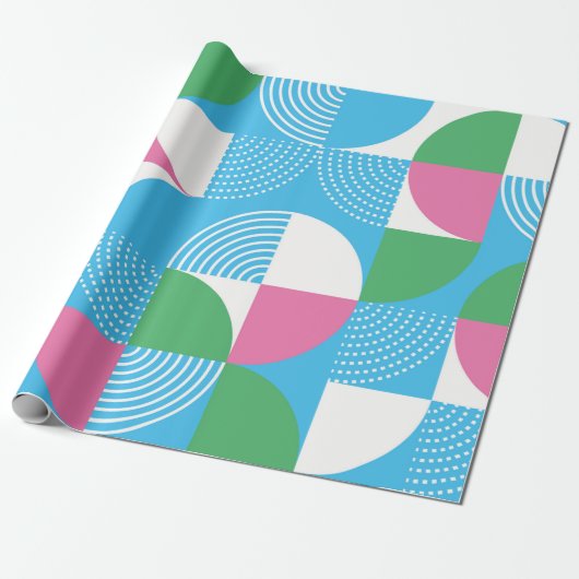 Graphic circles seamless pattern. Vintage illustra Geschenkpapier (Ungerollt)