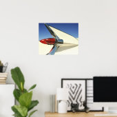 Graphic: Close-up of fin and taillight on Poster (Heimbüro)