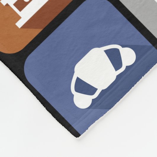 Graphic Coffee Icons Fleecedecke (Ecke)