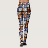 Graphic Coffee Icons Leggings (Rückseite)