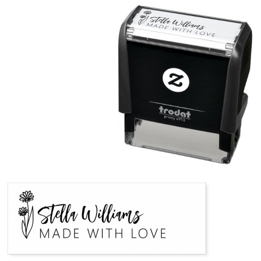 Graphic Daisy Script aus Liebe Permastempel (Beispiel)