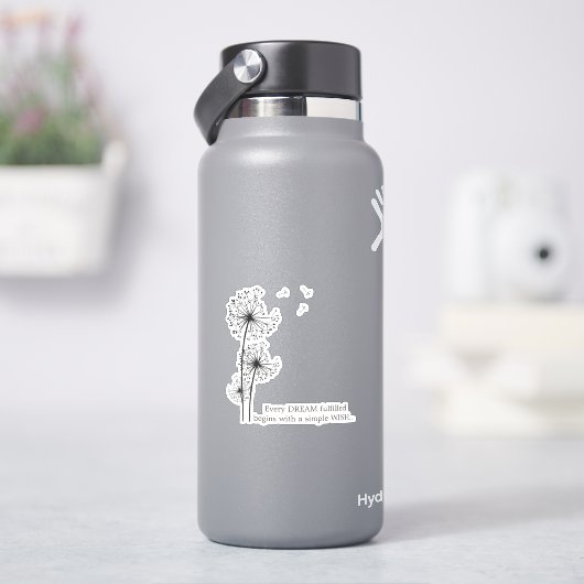 Graphic Dandelion Wish Aufkleber (HydroFlask)