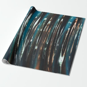 Graphic Dark Blue Wave Geschenkpapier