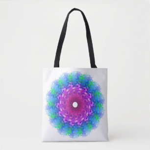 Graphic Designed Multicolored Digital Blume on a Tasche