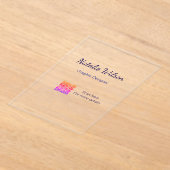 Graphic designer name scan QR code details profess Acryleinladungen (Ablage )