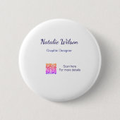 Graphic designer name scan QR code details profess Button (Vorderseite)
