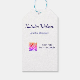 Graphic designer name scan QR code details profess Geschenkanhänger