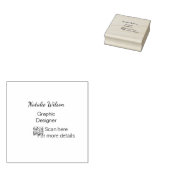Graphic designer name scan QR code details profess Gummistempel (Stempel)