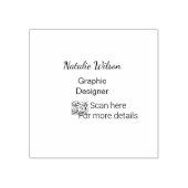Graphic designer name scan QR code details profess Gummistempel (Prägung)
