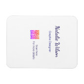 Graphic designer name scan QR code details profess Magnet (Horizontal)
