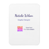 Graphic designer name scan QR code details profess Magnet (Vertikal)