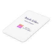 Graphic designer name scan QR code details profess Magnet (Linke Seite)