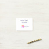 Graphic designer name scan QR code details profess Post-it Klebezettel (Auf Schreibtisch)