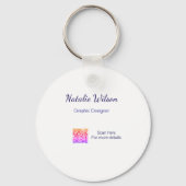 Graphic designer name scan QR code details profess Schlüsselanhänger (Rückseite)