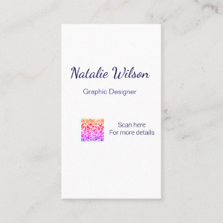 Graphic designer name scan QR code details profess Visitenkarte