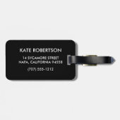 Graphic Diamond Initial Monogram Gepäckanhänger (Rückseite horizontal)