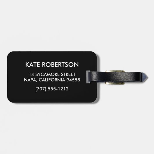 Graphic Diamond Initial Monogram Gepäckanhänger (Rückseite horizontal)