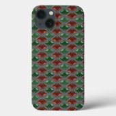 Graphic Diamonds Pattern Red Green Gems Case-Mate iPhone Hülle (Rückseite)