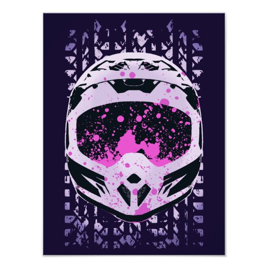 Graphic Dirt Bike Helmet Fotodruck (Vorne)