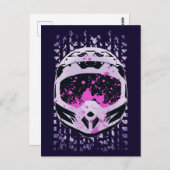 Graphic Dirt Bike Helmet Postkarte (Vorne/Hinten)