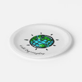 Graphic EARTH DAY - Jeden Tag - Party Pappteller (Schrägansicht)