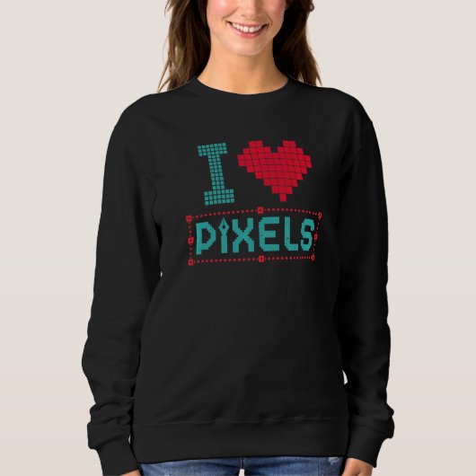 Graphic Editor Liebe Pixels Editors Graphic Design Sweatshirt (Vorderseite)