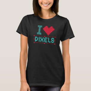 Graphic Editor Liebe Pixels Editors Graphic Design T-Shirt